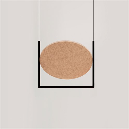 Nexia+Mobile 600 Acoustic LED 17W 583lm 2700K, hämardatav DALI, rippvalgusti, must/kaamelipruun, heli summutav materjal