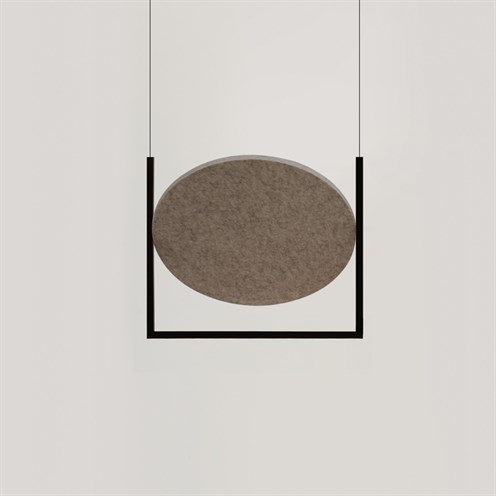 Nexia+Mobile 600 Acoustic LED 17W 583lm 2700K, hämardatav DALI, rippvalgusti, must/hall, heli summutav materjal