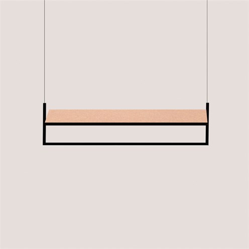 Nexia+Mobile 1200 Acoustic LED 34W 1665lm 2700K, hämardatav DALI, rippvalgusti, must/kaamelipruun, heli summutav materjal