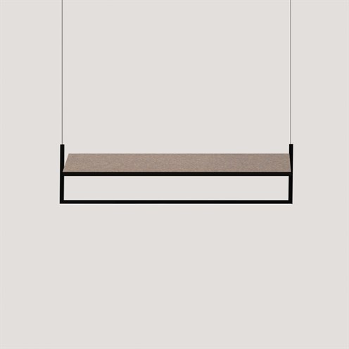 Nexia+Mobile 1200 Acoustic LED 34W 1665lm 2700K, hämardatav DALI, rippvalgusti, must/hall, heli summutav materjal