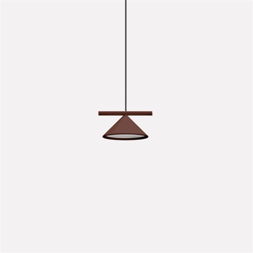 Nexia+Belle Single Conic LED 7W 975lm 3000K CRI>90, opaalhajuti, rippvalgusti, oksiidpunane