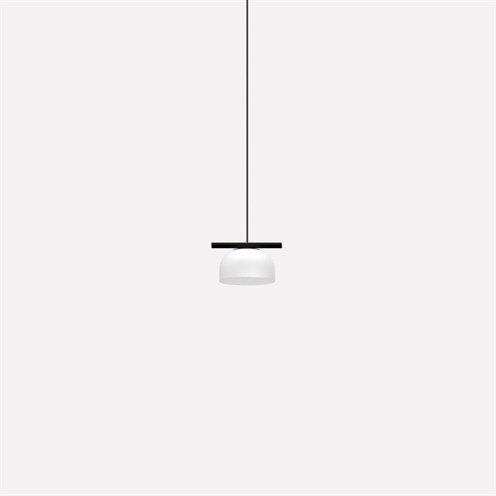 Nexia+Belle Single Glass LED 7W 975lm 2700K CRI>90, rippvalgusti, grafiitmust, opaalkuppel