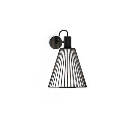 Wever & Ducré+WIRO WALL CONE 1.0 max. 25W E27 T30, seinavalgusti, must