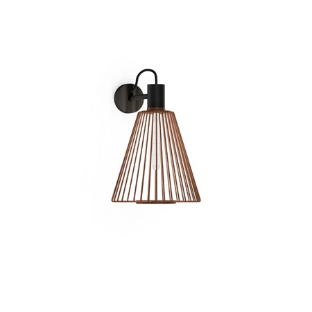 Wever & Ducré+WIRO WALL CONE 1.0 max. 25W E27 T30, seinavalgusti, roostevärvi