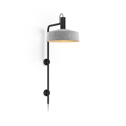 Wever & Ducré+ROOMOR WALL 4.3 max. 15W GU10, seinavalgusti, matt must/hall vilt