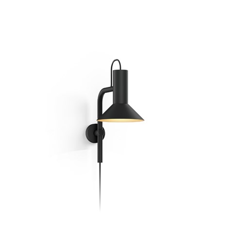 Wever & Ducré+ROOMOR WALL 3.1 max. 15W GU10, seinavalgusti, pistikuga, matt must/kuldne