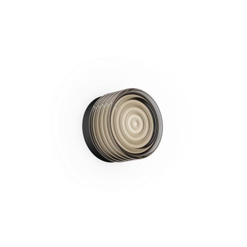 Wever & Ducré+HAJO 1.0 LED 8W 430lm 2700K CRI>90, hämardatav DALI, IP44, seinavalgusti, matt must, suitsune klaas