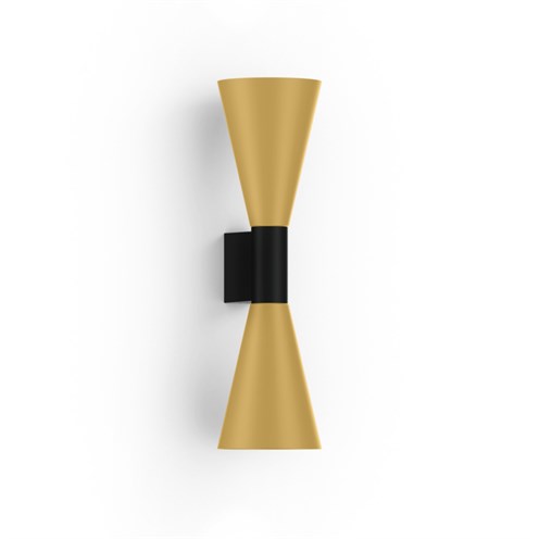 Wever & Ducré+ODREY WALL 2.5 2x max. 12W GU10, seinavalgusti, matt must/kuldne