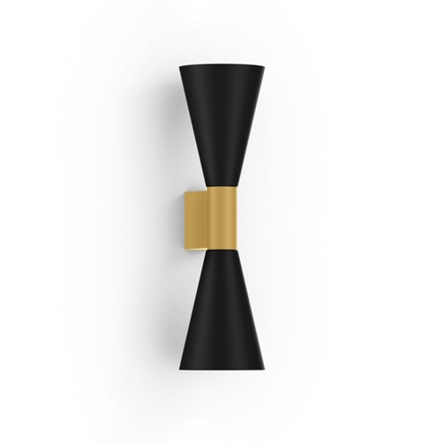 Wever & Ducré+ODREY WALL 2.5 2x max. 12W GU10, seinavalgusti, kuldne/matt must