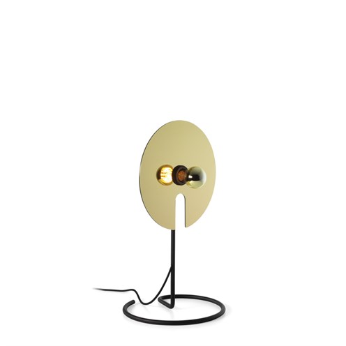 Wever & Ducré+MIRRO 1.0 TABLE max. 15W E27, lauavalgusti, matt must/kuldne