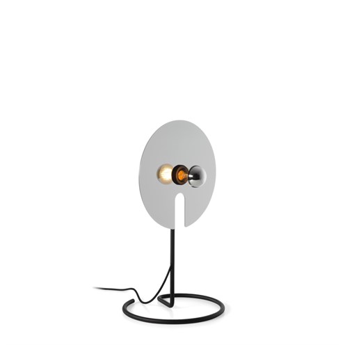 Wever & Ducré+MIRRO 1.0 TABLE max. 15W E27, lauavalgusti, matt must/läikiv alumiinium