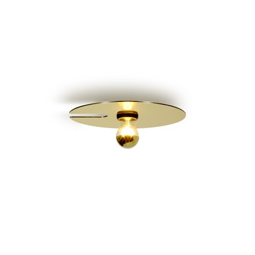 Wever & Ducré+MIRRO 1.0 max. 15W E27, lae- ja seinavalgusti, matt must/kuldne
