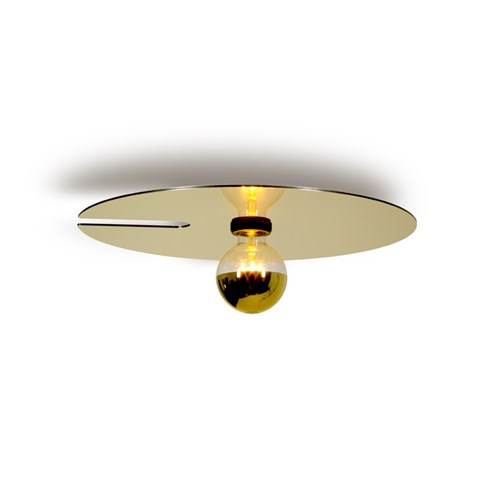 Wever & Ducré+MIRRO 2.0 max. 15W E27, lae- ja seinavalgusti, matt must/kuldne