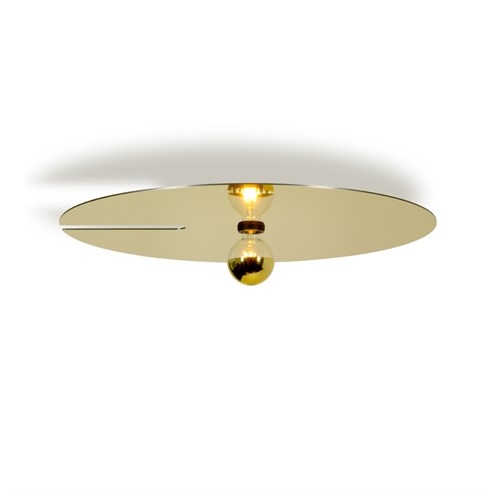 Wever & Ducré+MIRRO 3.0 max. 15W E27, lae- ja seinavalgusti, matt must/kuldne
