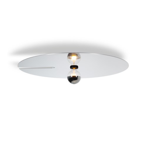 Wever & Ducré+MIRRO 3.0 max. 15W E27, lae- ja seinavalgusti, matt must/läikiv alumiinium