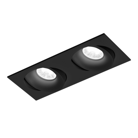 Wever & Ducré+RON 2.0 LED 9W 770lm 3000K CRI>90 36°, süvisvalgusti, must, liiteseadmeta
