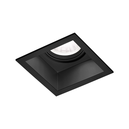 Wever & Ducré+PLANO 1.0 LED 9W 740lm 3000K CRI>90 36°, süvisvalgusti, must, liiteseadmeta
