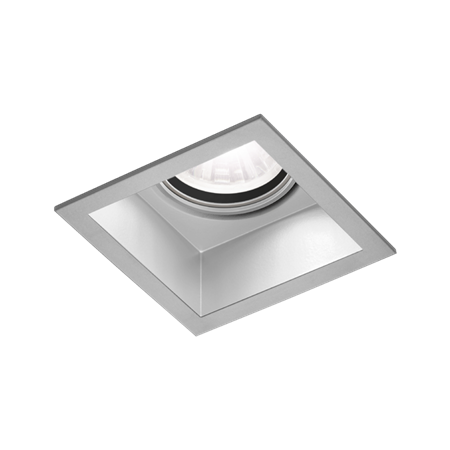 Wever & Ducré+PLANO 1.0 LED 9W 535lm 2000K-3000K CRI>95 36°, süvisvalgusti, hõbedane, liiteseadmeta
