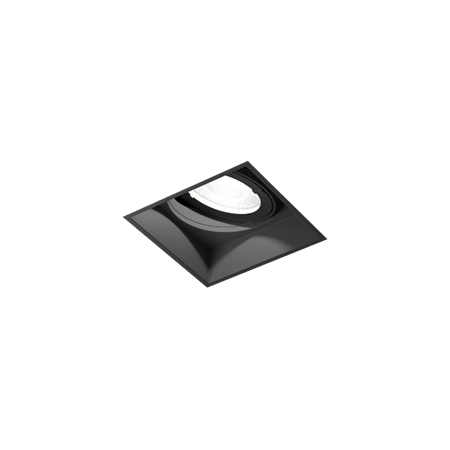 Wever & Ducré+STRANGE petit 1.0 LED 7W 440lm 2000K-3000K CRI>95 34°, süvisvalgusti, must, liiteseadmeta
