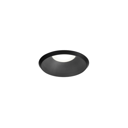 Wever & Ducré+TAIO ROUND IP65 1.0 LED 9W 380lm 3000K CRI>90 105°, süvisvalgusti, must, liiteseadmeta
