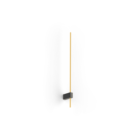 Wever & Ducré+FINLIN WALL 1.0 LED 5.1W 455lm 2700K CRI>90, hämardatav phase-cut, seinavalgusti, matt must/kuldne
