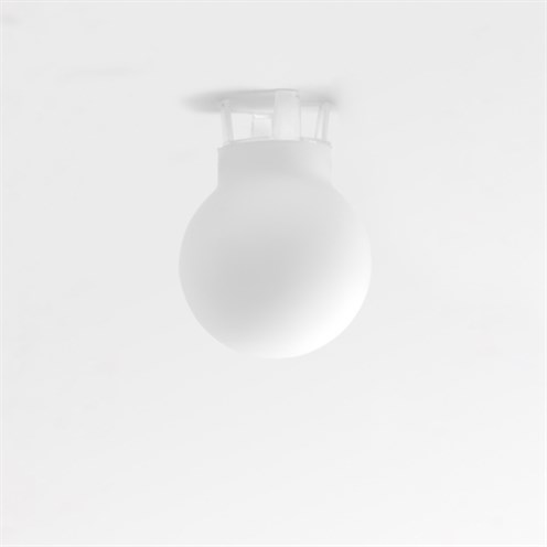 Modular+Klaasist ümar kuppel valgustile Placebo, Ø90mm, matt valge