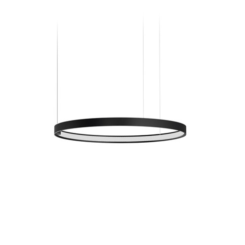 Panzeri+Zero Round Ø50 LED 25W 2039lm 3000K CRI>90, hämardatav, rippvalgusti, must, liiteseadmeta