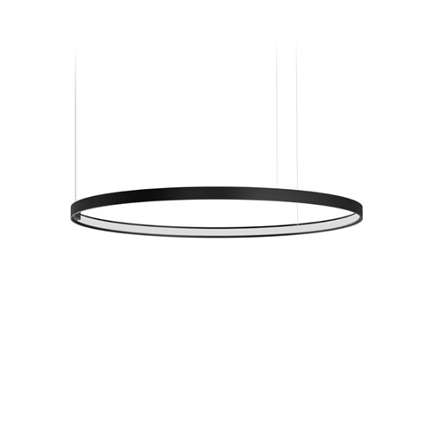 Panzeri+Zero Round Ø75 LED 36W 3059lm 3000K CRI>90, hämardatav, rippvalgusti, must, liiteseadmeta