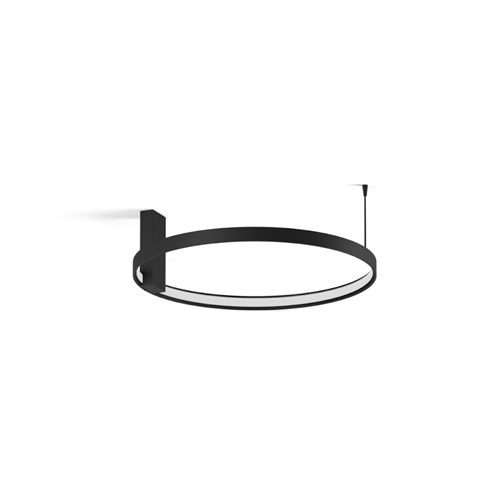 Panzeri+Zero Round Ø50 LED 29W 2039lm 3000K CRI>90, hämardatav Push/DALI, lae-/seinavalgusti, must