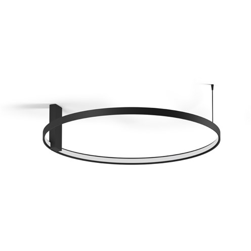 Panzeri+Zero Round Ø75 LED 42W 3059lm 2700K CRI>90, hämardatav Push/DALI, lae-/seinavalgusti, must