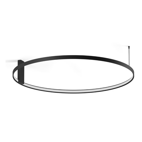 Panzeri+Zero Round Ø100 LED 54W 4079lm 2700K CRI>90, hämardatav Push/DALI, lae-/seinavalgusti, must