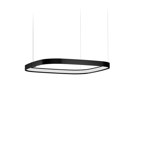 Panzeri+Zero Square 50 LED 25W 2039lm 2700K CRI>90, hämardatav, rippvalgusti, must, liiteseadmeta