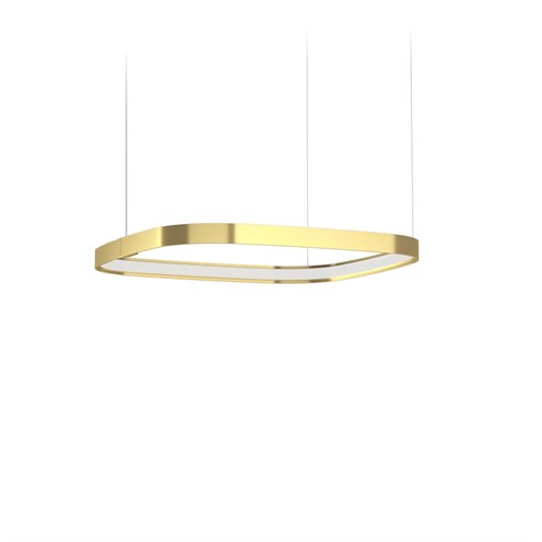 Panzeri+Zero Square 50 LED 25W 2039lm 2700K CRI>90, hämardatav, rippvalgusti, matt messing, liiteseadmeta