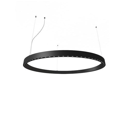 Ilti Luce+Zirkol Circle UGR Ø100 LED 104W 5646lm 2700K CRI>90 UGR<19, hämardatav DALI, üles/alla valgusega rippvalgusti, must