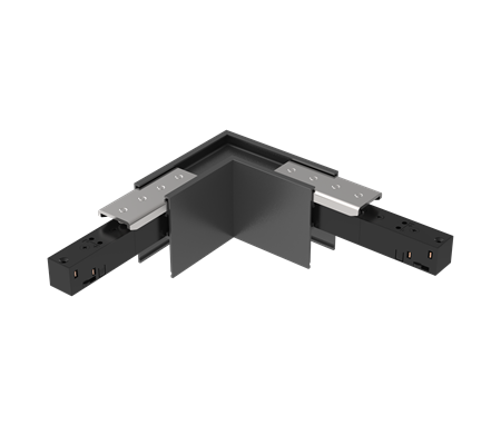  PRO+LINE48V BASIC TRACK voolusiini horisontaal L-nurk, must