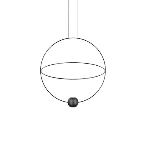 Lodes+Elera Medium LED 18W 2260lm + 9W 845lm 3000K CRI>90, hämardatav phase-cut, rippvalgusti, läikiv must/matt must