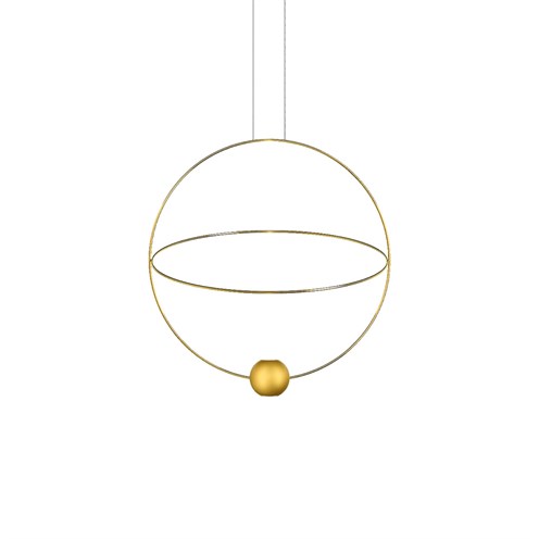 Lodes+Elera Medium LED 18W 2260lm + 9W 845lm 3000K CRI>90, hämardatav phase-cut, rippvalgusti, läikiv kuld/matt kuld