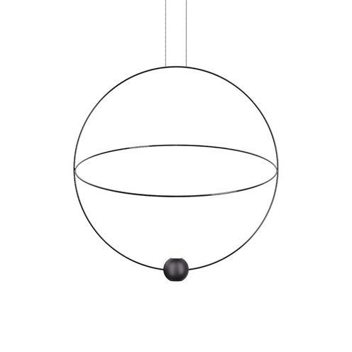 Lodes+Elera Large LED 18W 2260lm + 9W 845lm 3000K CRI>90, hämardatav phase-cut, rippvalgusti, läikiv must/matt must
