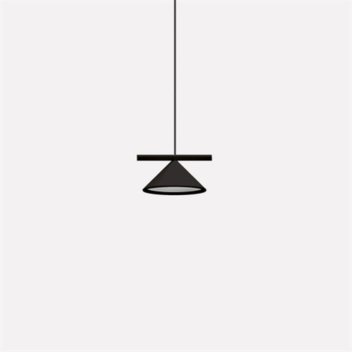 Nexia+Belle Single Conic LED 7W 975lm 2700K CRI>90, opaalhajuti, rippvalgusti, grafiitmust