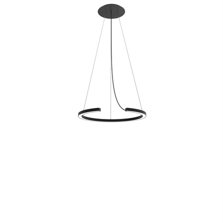 Robin+Roberta Pendant 65 LED 30W 4800lm 3000K CRI>90, rippvalgusti, matt must