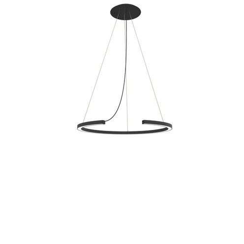 Robin+Roberta Pendant 80 LED 40W 6400lm 3000K CRI>90, rippvalgusti, matt must