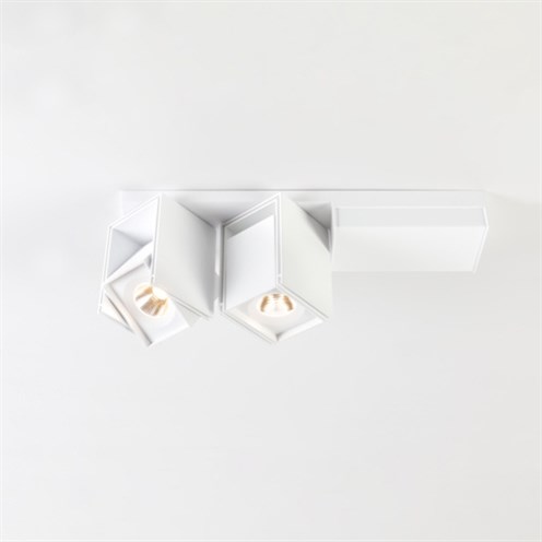 Modular+Rektor Surface Adjustable 78x78 2x LED 25.7W 884lm 3000K CRI>90 39°, hämardatav Push/1-10V, lae-/seinavalgusti, valge