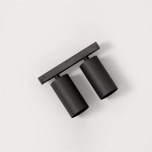 Modular+Nyto Track 48V Adjustable 50 2x LED 36.7W 2x1302lm 3000K CRI>90 28°, hämardatav DALI, siinivalgusti, must