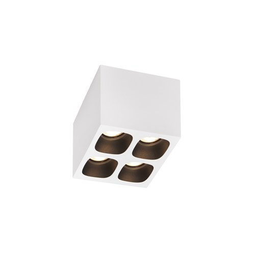 Wever & Ducré+PIRRO SPOT SURFACE 4.1 LED 19.3W 1340lm 3000K CRI>90 32°, hämardatav phase-cut, laevalgusti, matt valge/matt must