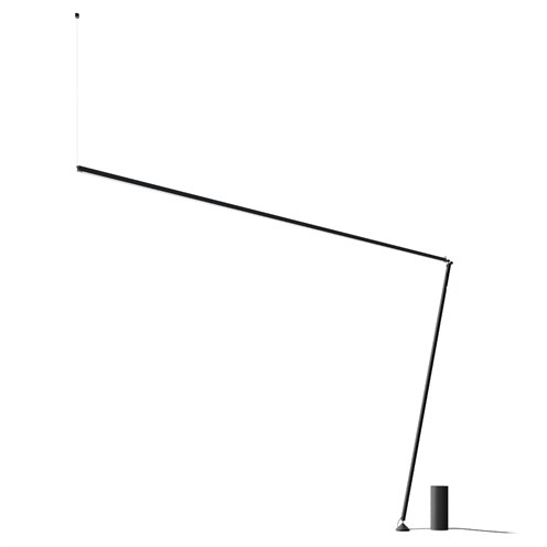 Vibia+Sticks Solo LED 88W 11836lm 3500K CRI>90, hämardatav Push dim, põrandavalgusti, must