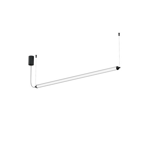 Wever & Ducré+FLYRA horizontal 1.2 LED 14W 1100lm 3000K CRI>90, hämardatav phase-cut, rippvalgusti, matt must
