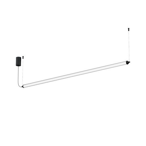 Wever & Ducré+FLYRA horizontal 1.3 LED 18W 1460lm 3000K CRI>90, hämardatav phase-cut, rippvalgusti, matt must