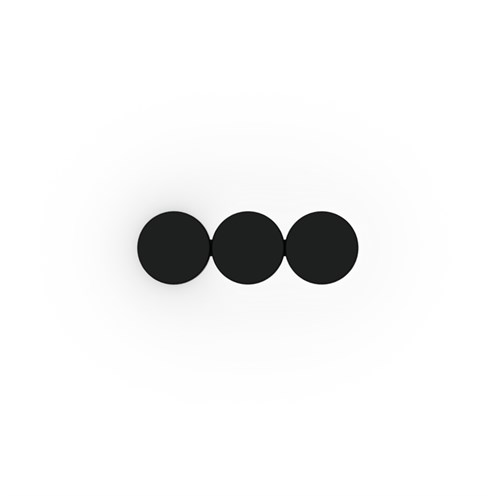 Wever & Ducré+DOT 3.0 LED 16W 840lm 3000K, hämardatav phase-cut, seinavalgusti, matt must