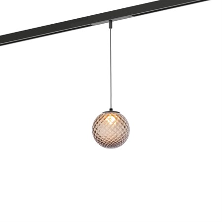 Wever & Ducré+SOLLI on STREX 1.0 LED 5.3W 160lm 3000K CRI>90, hämardatav DALI, siinivalgusti, suitsune teemantmustriline klaas