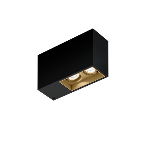 Wever & Ducré+PLANO petit SURFACE 2.0 LED 15W 1140lm 3000K CRI>90 31°, hämardatav phase-cut, laevalgusti, matt must/šampanja
